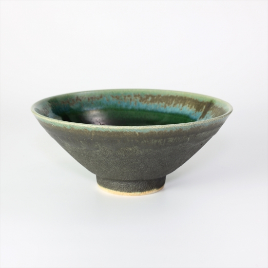 ほっこり栗釉の手作り茶碗 栗色の飯茶碗 【手仕事 民藝 和 陶器】 茶碗・めし碗 酒津焼
